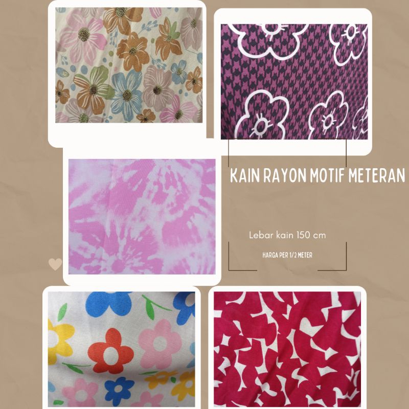 KATUN RAYON VISCOSE PREMIUM METERAN (Harga 0,5 meter), Kain katun rayon meteran, bahan katun rayon, 