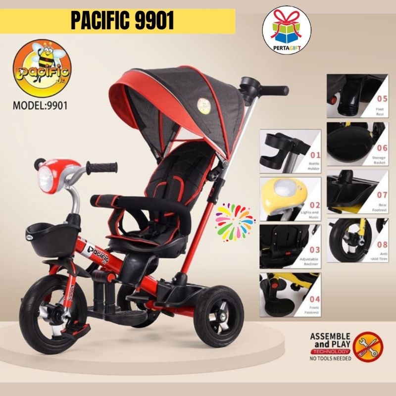 PACIFIC TRICYCLE PC- 9901 Sepeda Stroller Anak