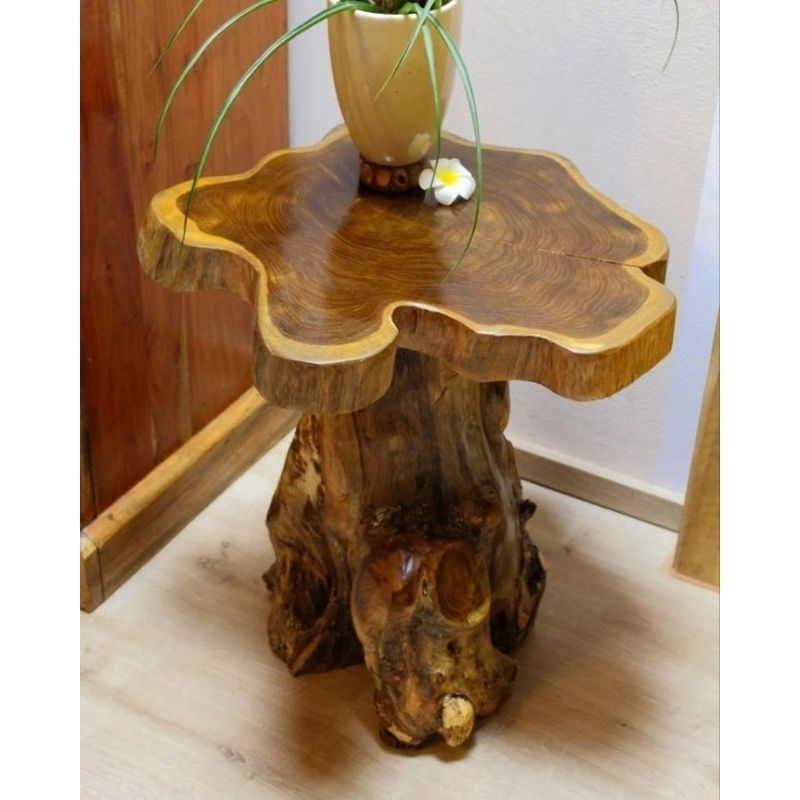 Stool kayu jati / kursi akar kayu jati unik/kursi taman