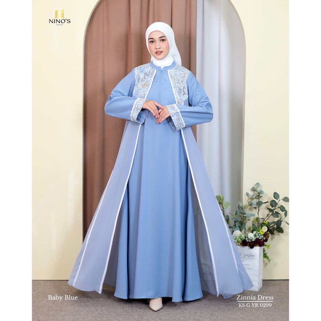Gamis Dress by Ninos Terbaru Premium / Ninos Original / Gamis Premium / Gamis Lebaran / Gamis Dress 