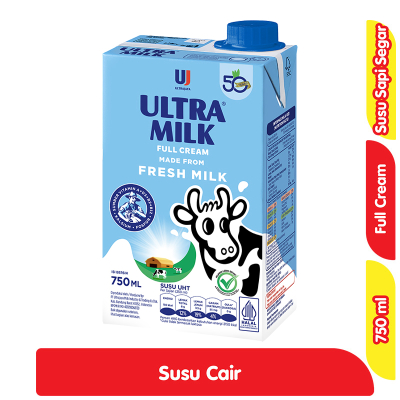 

Ultra Milk Susu UHT Full Cream Kotak 750 ml