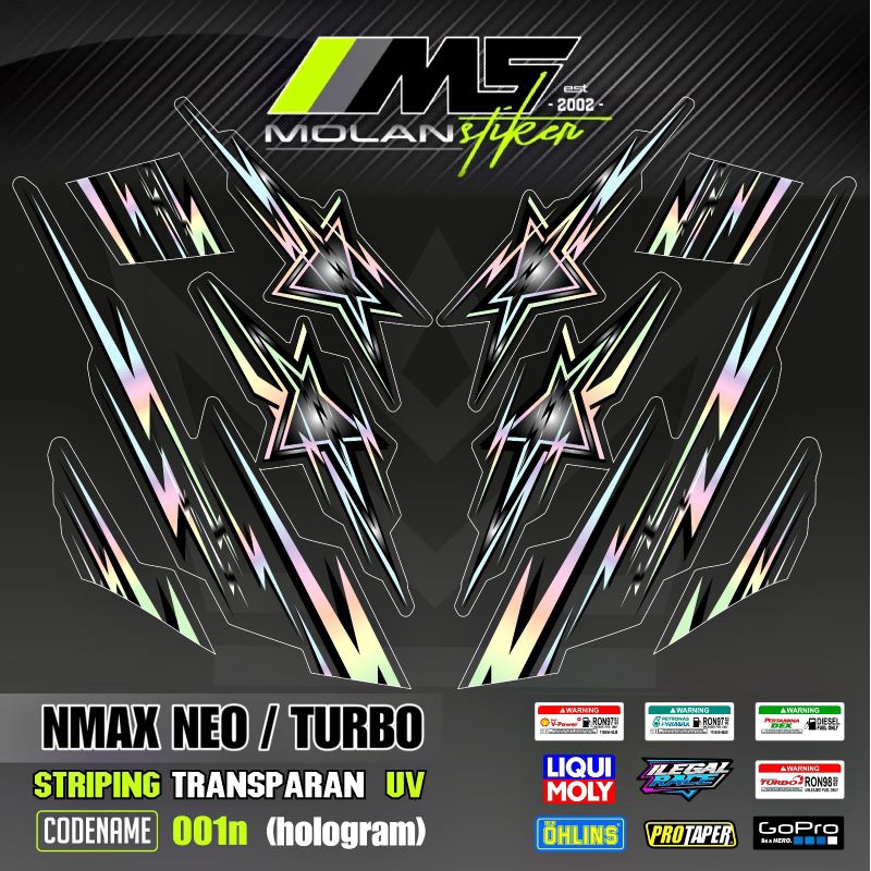 Decal Sticker Striping Variasi Transparan Uv Nmax Neo Nmax Turbo Nmax Star Yamaha Nmax 155 Neo S Nma