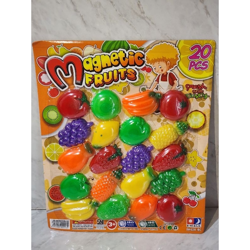 PROMO COD Mainan Buah Magnet Mainan Buah Tempel Magnet Mainan Buah Buahan Magnet Bisa Ditempel di Ku