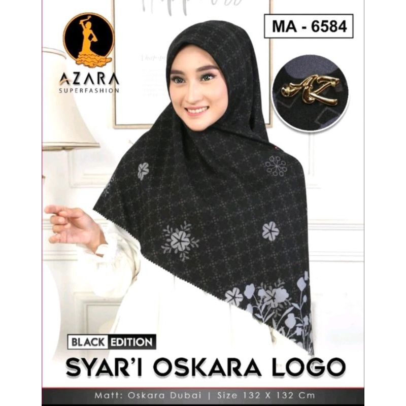 Nara Hijab - Segiempat motif syar'i lc 130x130 azara & zaryta