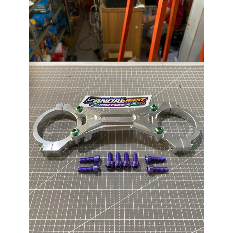 BAUT TITANIUM BORGOL SHOCK DEPAN BAUT TITANIUM SET UNTUK BORGOL SHOCK SKOK SHOK DEPAN BAUT TITANIUM 