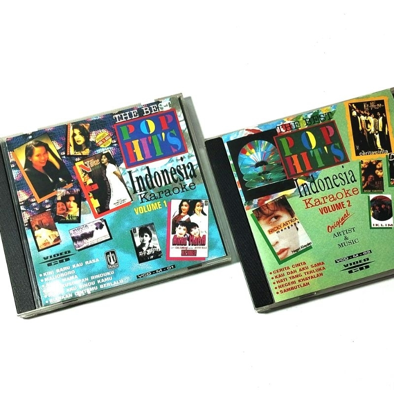 CD/VCD the best pop hits indonesia karaoke vol. 1&2