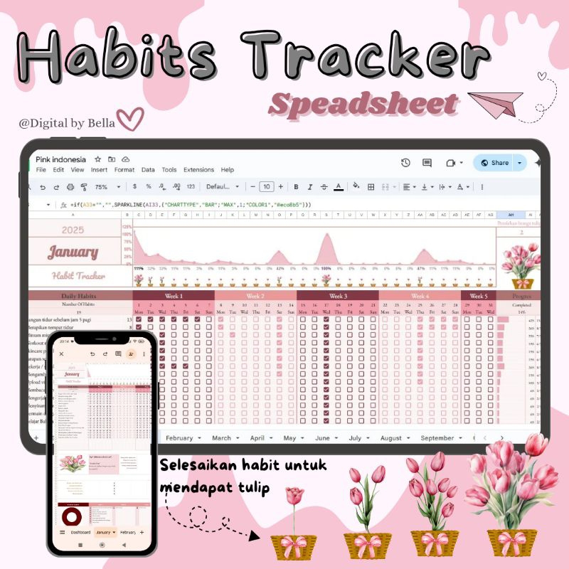 

Habits Tracker Spreadsheet