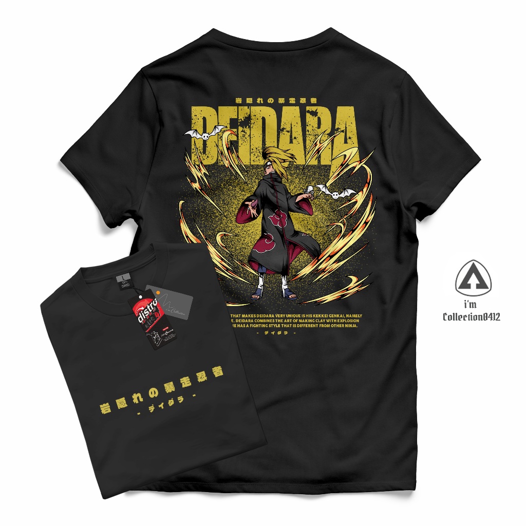 DEIDARA - KAOS DEWASA MOTIF ANIME NARUTO BORUTO KARAKTER DEIDARA