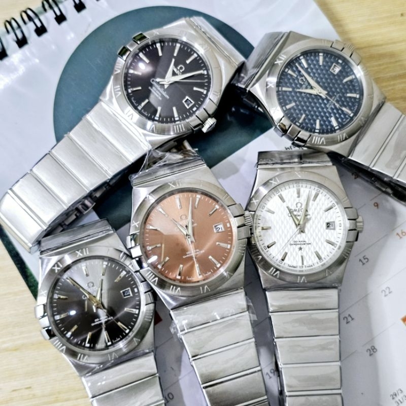 OmegaConstellation Silver, Jam Tangan Pria Automatic Constellation