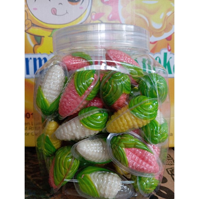 

Permen Lunak MY SWEETY Bentuk Jagung 1 Toples isi 50 pcs