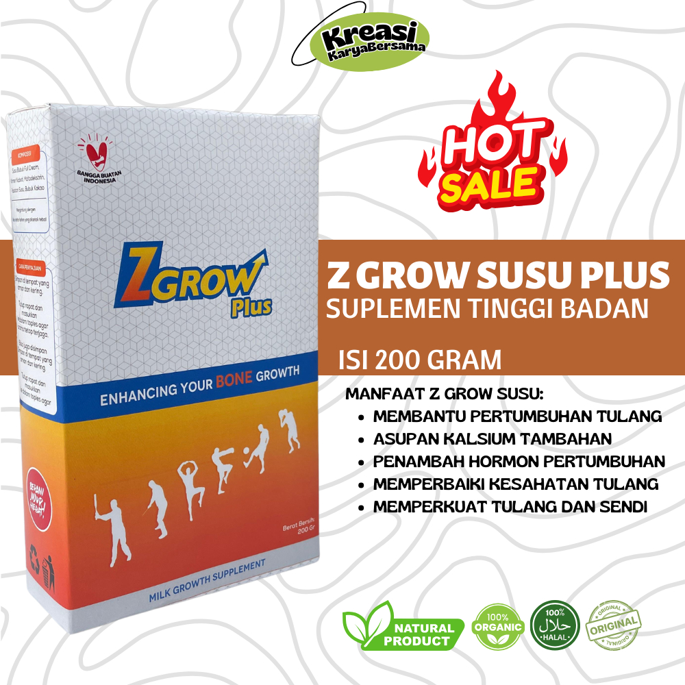 

ZGROW PLUS SUSU - SUSU PENINGGI BADAN CEPAT & TERBUKTI MENAMBAH TINGGI BADAN SECARA ALAMI