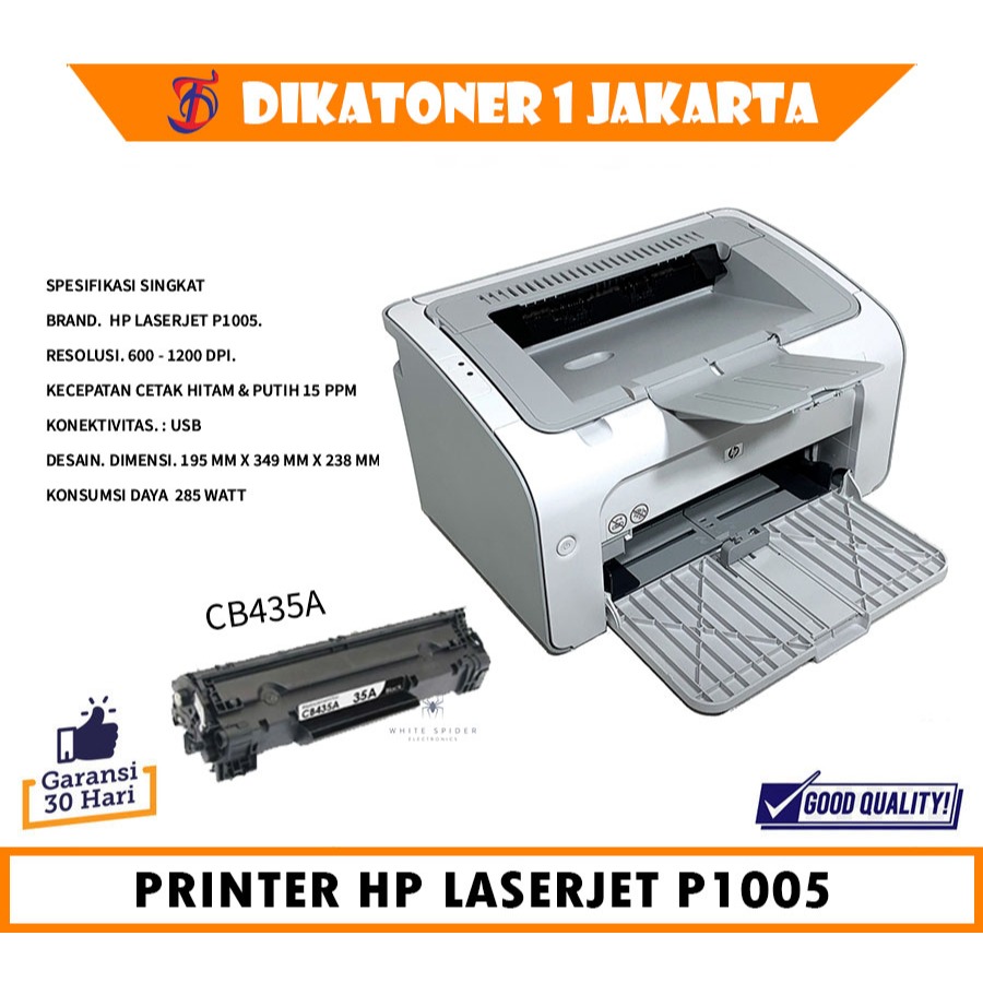 HP Laserjet P1005 Printer monochrom A4 F4
