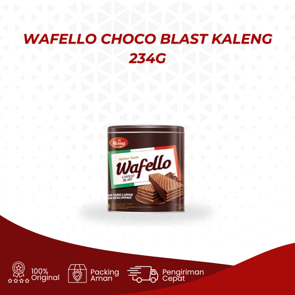 

Roma Wafello Choco Blast Kaleng 234g