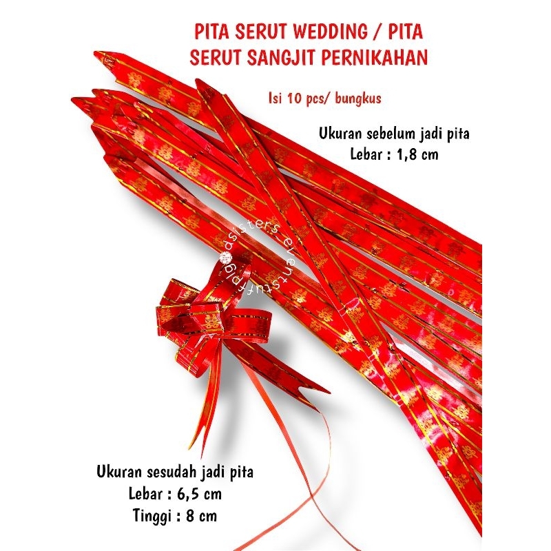 

PITA TARIK SERUT KECIL CHINESE WEDDING/PITA SANGJIT/PITA WEDDING PERNIKAHAN ISI 10 PCS 2302203
