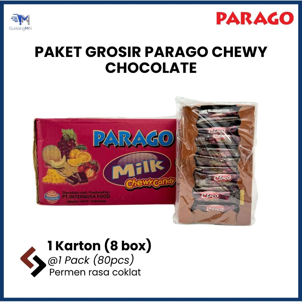 

Parago Chewy Chocolate | Paket Grosir 1 Karton