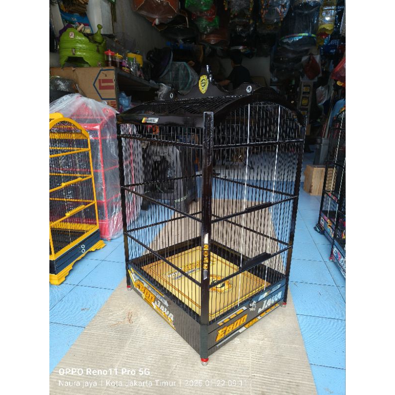 (KARGO) KANDANG SANGKAR KOTAK EBOD JAYA DECAL AKRILIK TIMBUL RUJI FIBER