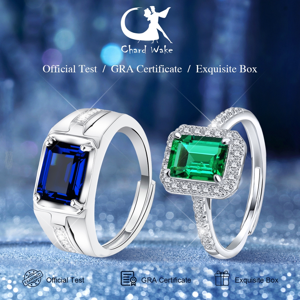 Chard Wake Cincin Pria Wanita Couple Berlian Gemstone Fashion Perhiasan Aksesoris Sertifikat GRA Adj