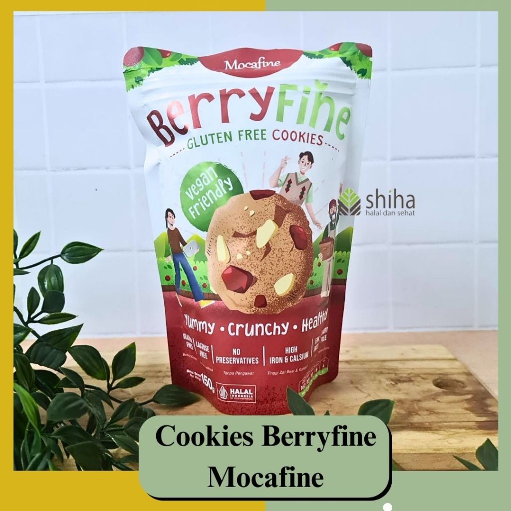 

SHIHA MOCAFINE Vegan Gluten Free Cookies BerryFine by Rumah Mocaf - Egg Free - Dairy Free