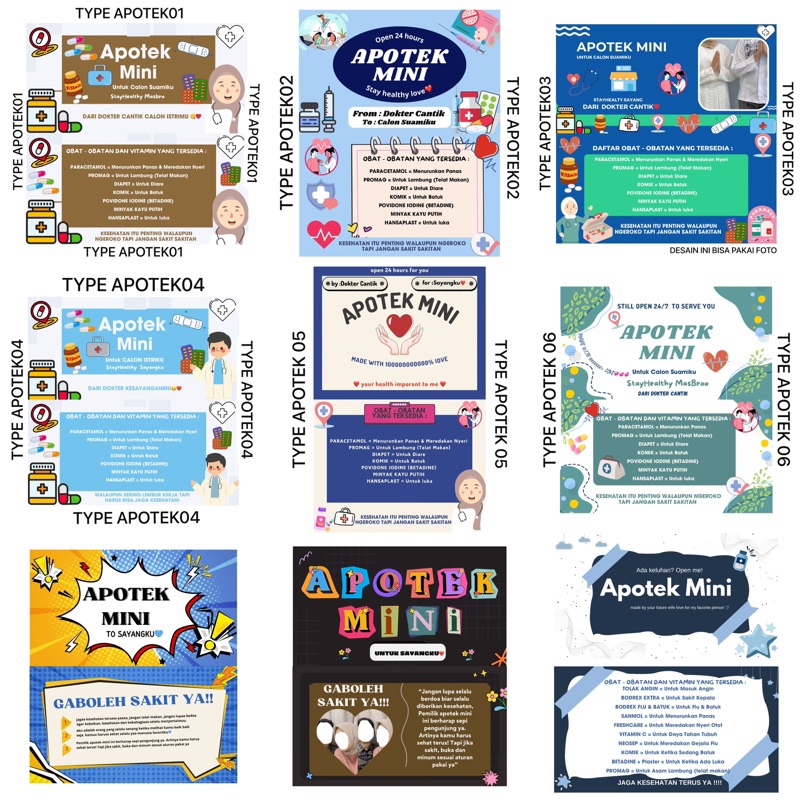 

Stiker apotek mini untuk orang tercinta