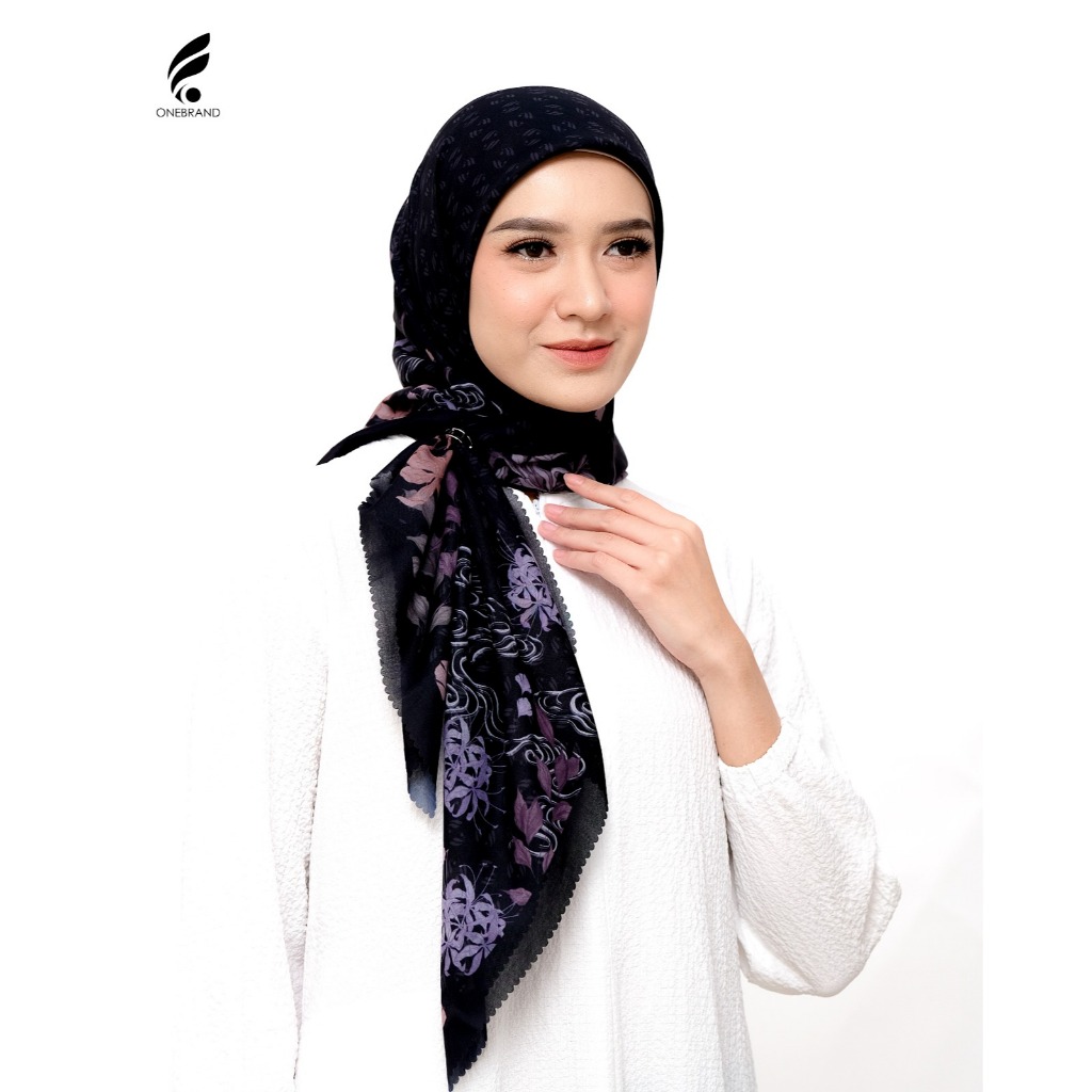 ONEBRANDHijab Lily Hijab Voal Premium Ultrafine 115x115 | Jilbab Segi Empat Laser Cut Syari