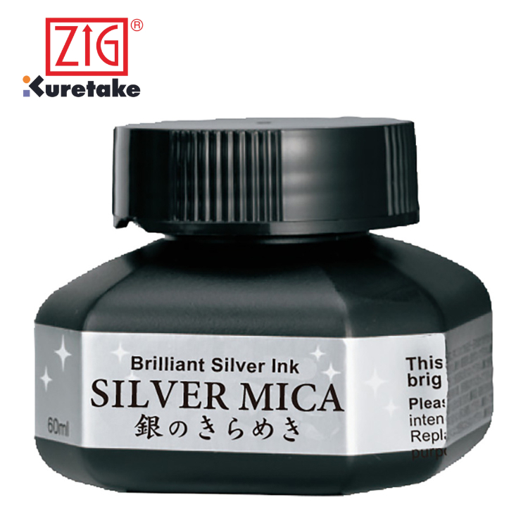

ZIG Kuretake Silver Mica Ink 60ML