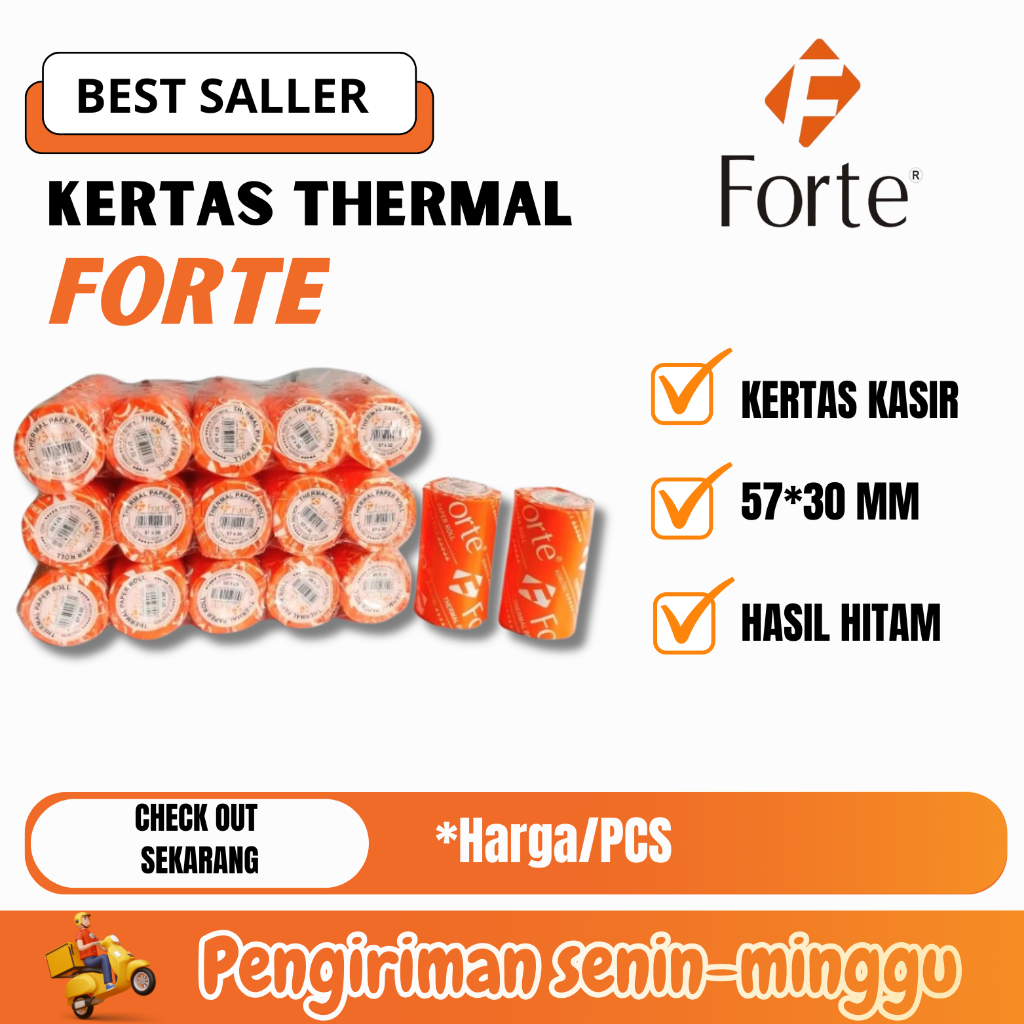 

Kertas Thermal Forte 57x30 Economies kertas struk kasir Edc