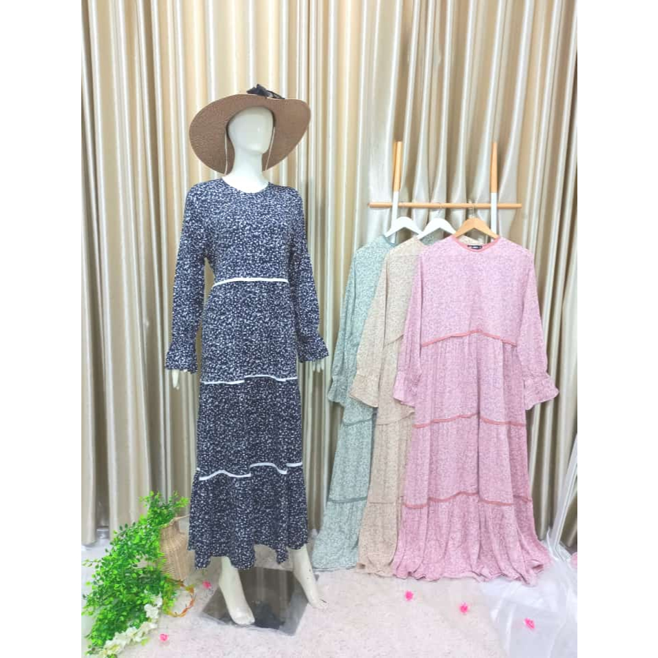 gamis wanita floral dress nimar original