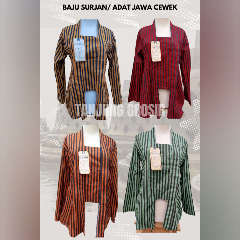 BAJU CEWEK TRADISIONAL SURJAN LURIK ADAT JAWA BAJU KEBAYA JADUL KARTINI MURAH BERKUALITAS