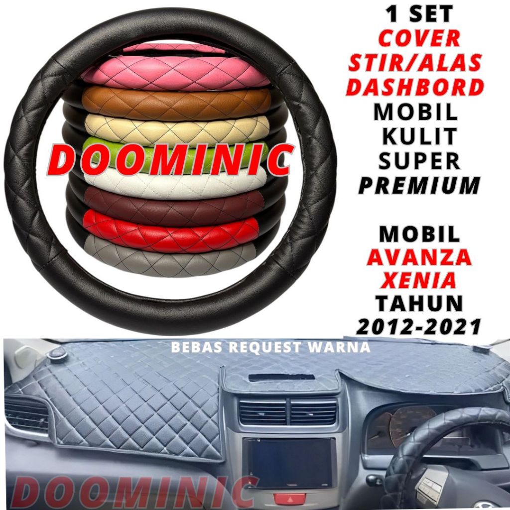 Set Combinasi Sarung Stir + Alas Dashbord Mobil Avanza Xenia 2012-2021