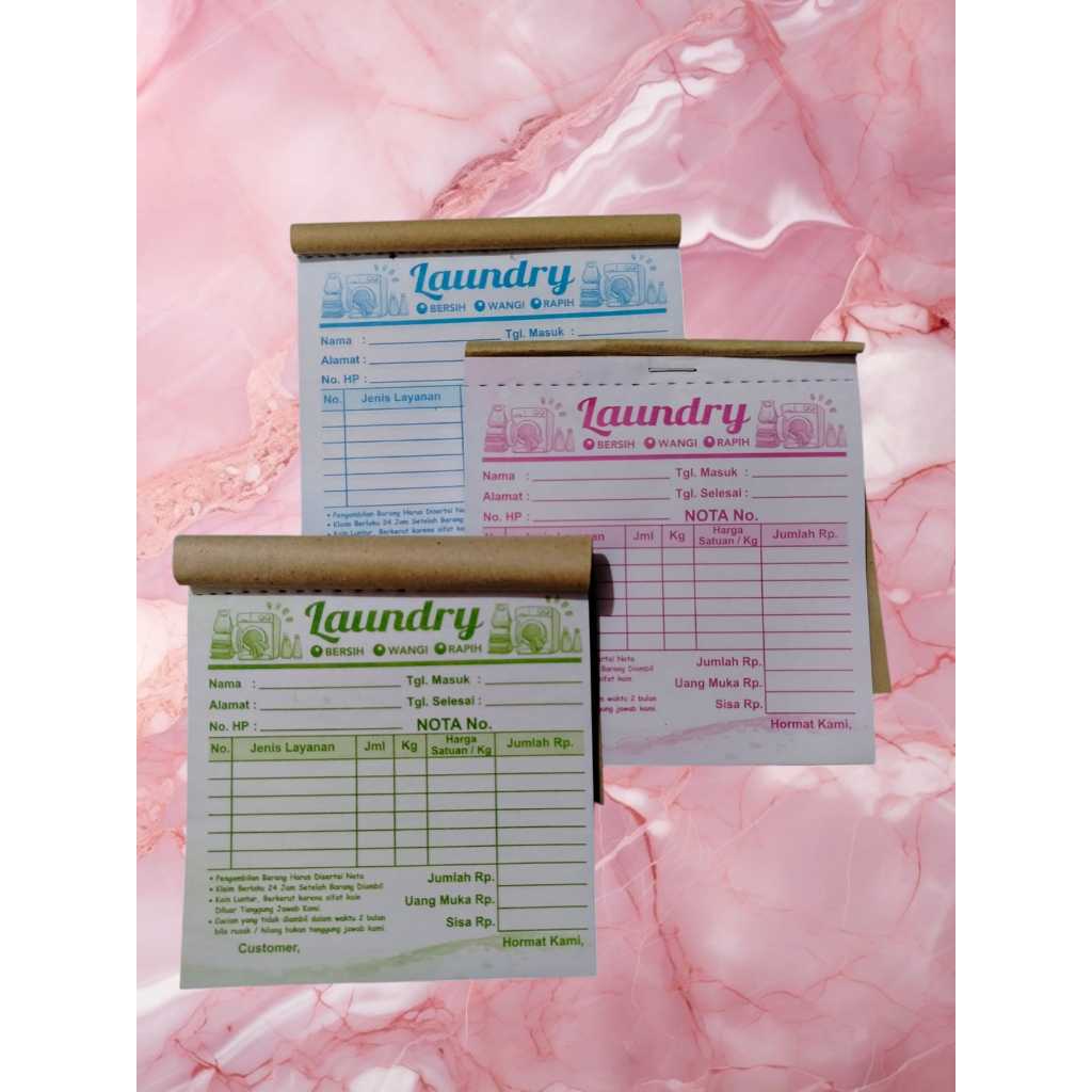 

Nota Loundry 2 Ply 1/6 Folio | F| MINI - Siap Kirim