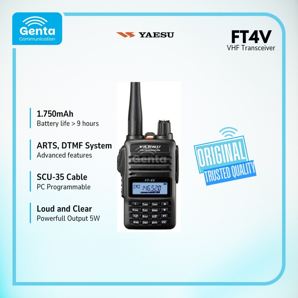 HT YAESU FT-4V / YAESU FT4V / YAESU FT4VR VHF GARANSI BARU ORIGINAL TERMURAH