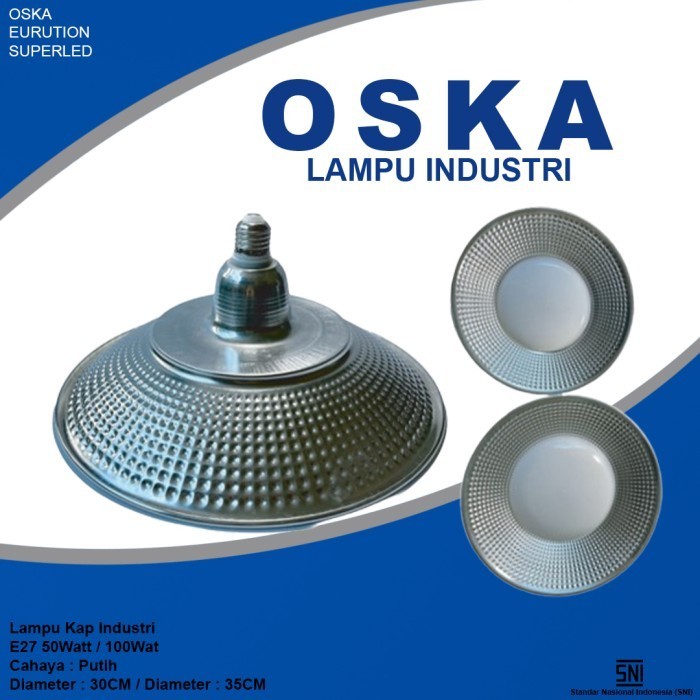 Lampu Highbay E27 Ulir 50w 100w Kap Lampu Industri 50Watt 100Watt Gantung E27