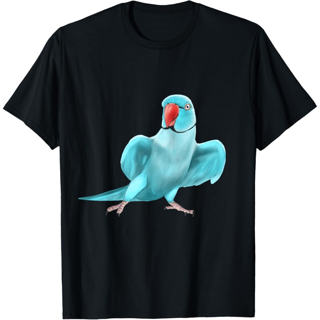 Kaos Burung Beo Indian Ringneck Biru