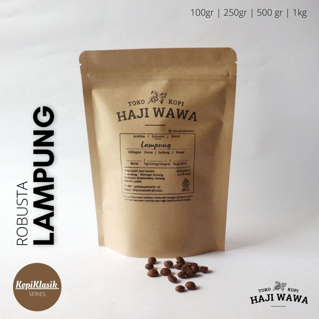 

ROBUSTA LAMPUNG - Toko Kopi Haji Wawa - Kopi Bubuk, Biji Kopi, Coffee Beans, Robusta