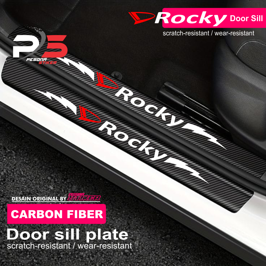 9 Pcs Stiker Pelindung Pintu Mobil Rocky 3D Door Sill Plate Guard Daihatsu Stiker Pelindung Pijakan 