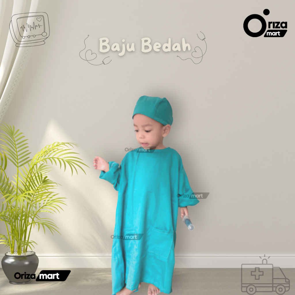 Setelan Baju Dokter Bedah Anak/Profesi Dokter/Baju Anak Laki-Laki