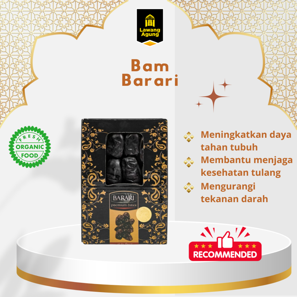 

KURMA ANGGUR BAM BARARI 625GRAM | Kurma Bam Original | Kemasan ada Hologram Kemasan Bam Barari Terbaru