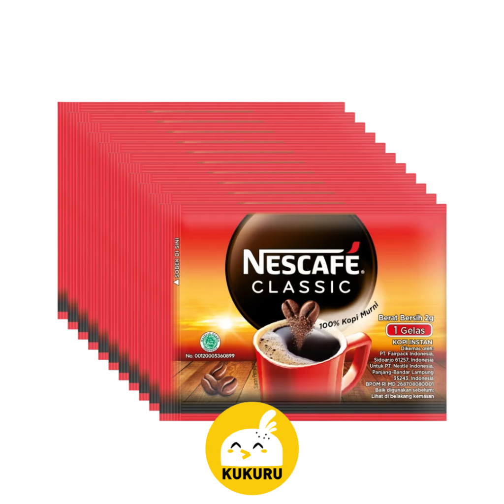 

NESCAFÉ® CLASSIC / KOPI INSTAN SACHET 2 GRAM (1 RENCENG ISI 10 SACHET)