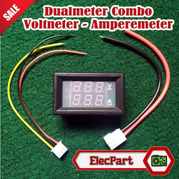 1PCS Dual Combo Voltmeter Amperemeter Ammeter Volt Ampere Meter DC 10A 100V