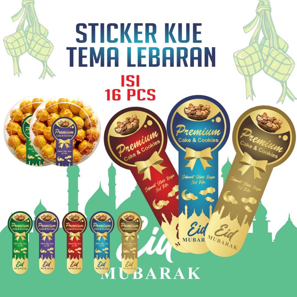 

Sticker Kue Tema Lebaran Premium Eid Mubarak isi 16