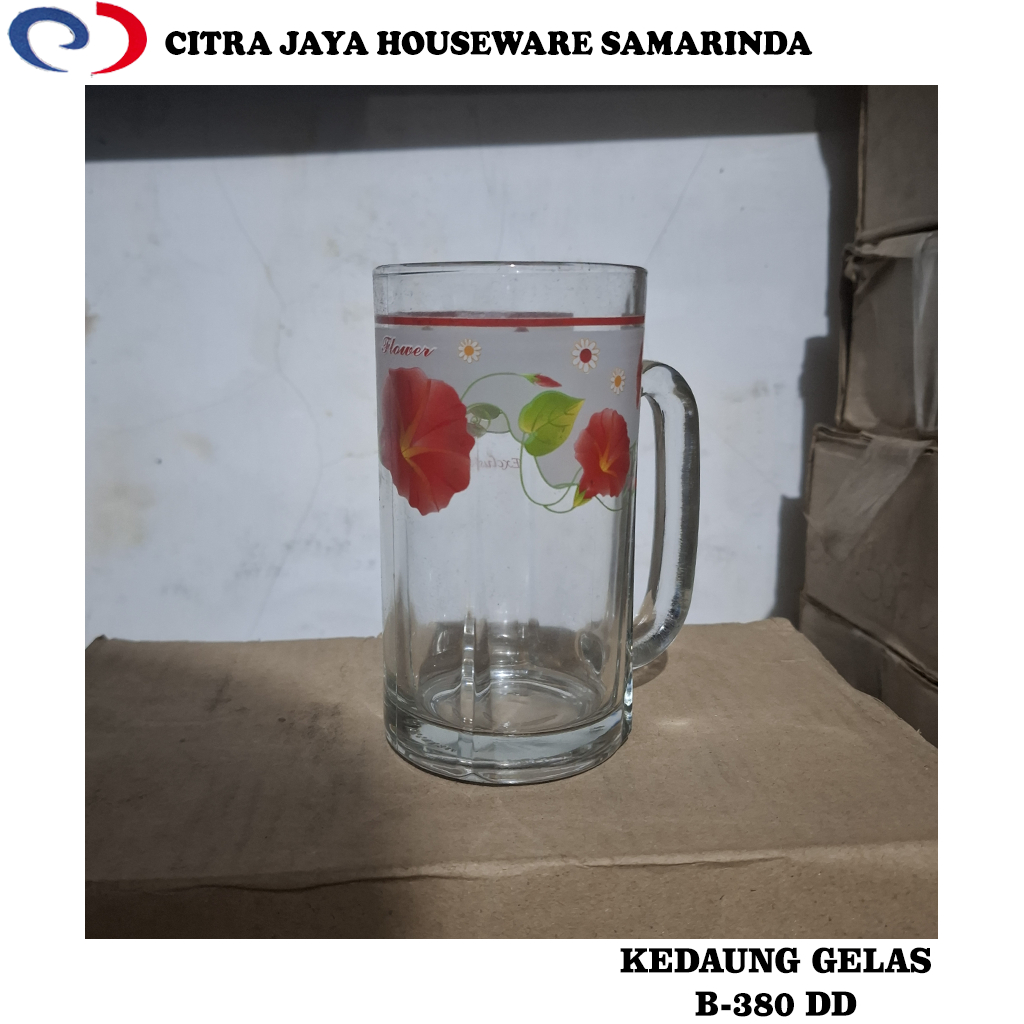 Gelas Kaca Motif Kedaung B-380 DD Perkotak (6 Pcs)