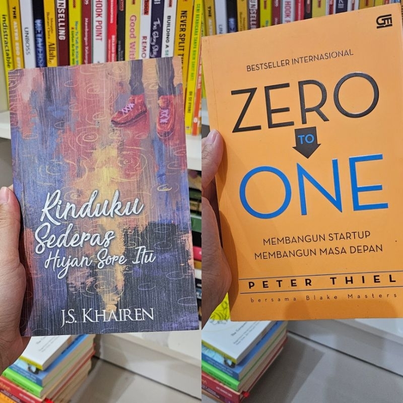 [Preloved] Buku Rinduku Sederas Hujan Sore itu dan Zero to One
