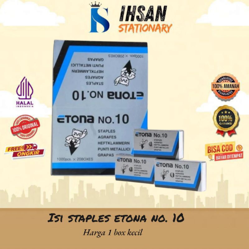 

Isi Staples Deli/Etona No.10 (1 Box Kecil)