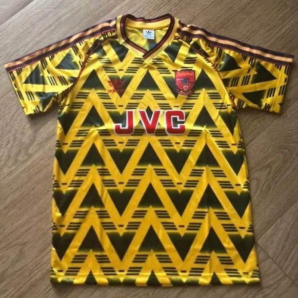 Jersey Retro Vintage Classic Arsenal Bruished Banana Away 91