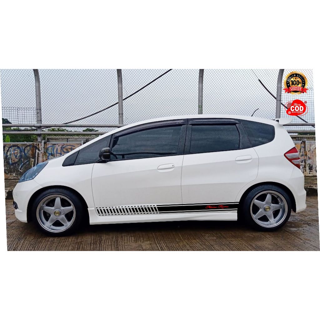 Stiker Mobil Jazz Agya Ayla Brio Simple Keren Variasi Cutting Sticker Samping Bawah Pintu
