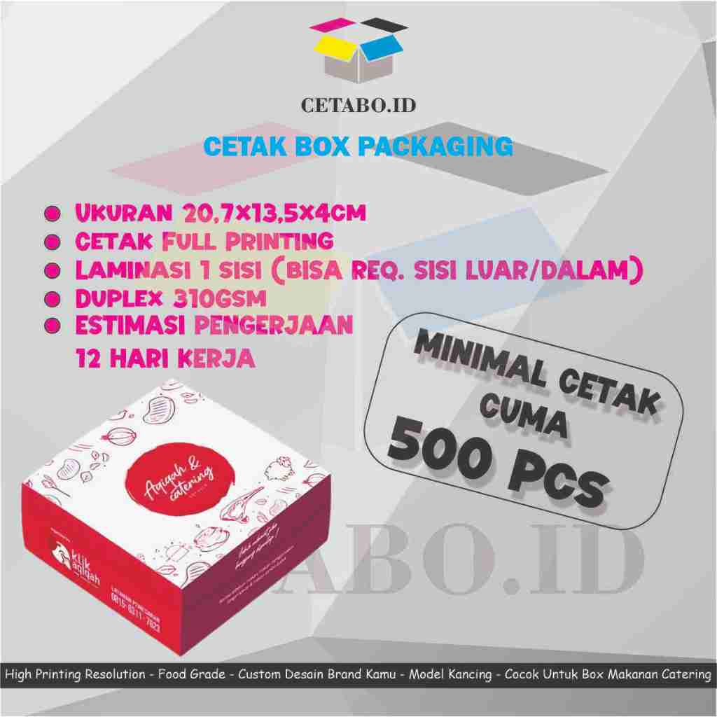 

Cetabo.id - Cetak Box Custom Full Printing Ukuran 20,7x13,5x4cm Dus Box Nasi