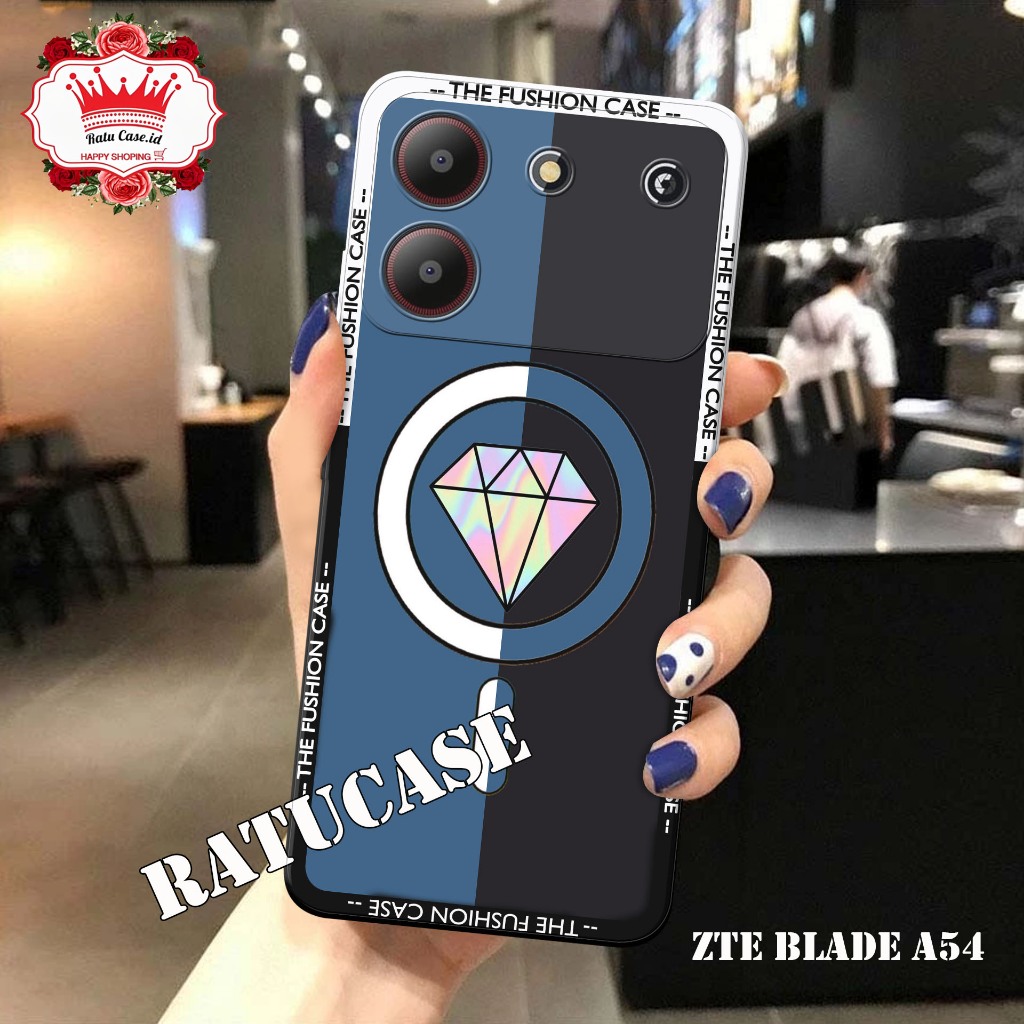 Softcase ZTE Blade A54 - Case pro camera - MOTIF KEREN - bahan karet lentur - casing ZTE Blade A54 -