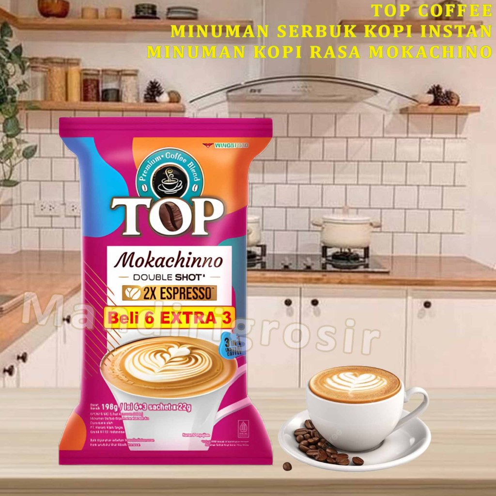 

Minuman Serbuk Kopi Instan * Top Coffee * Minuman Kopi Rasa Mokachino * 198gr