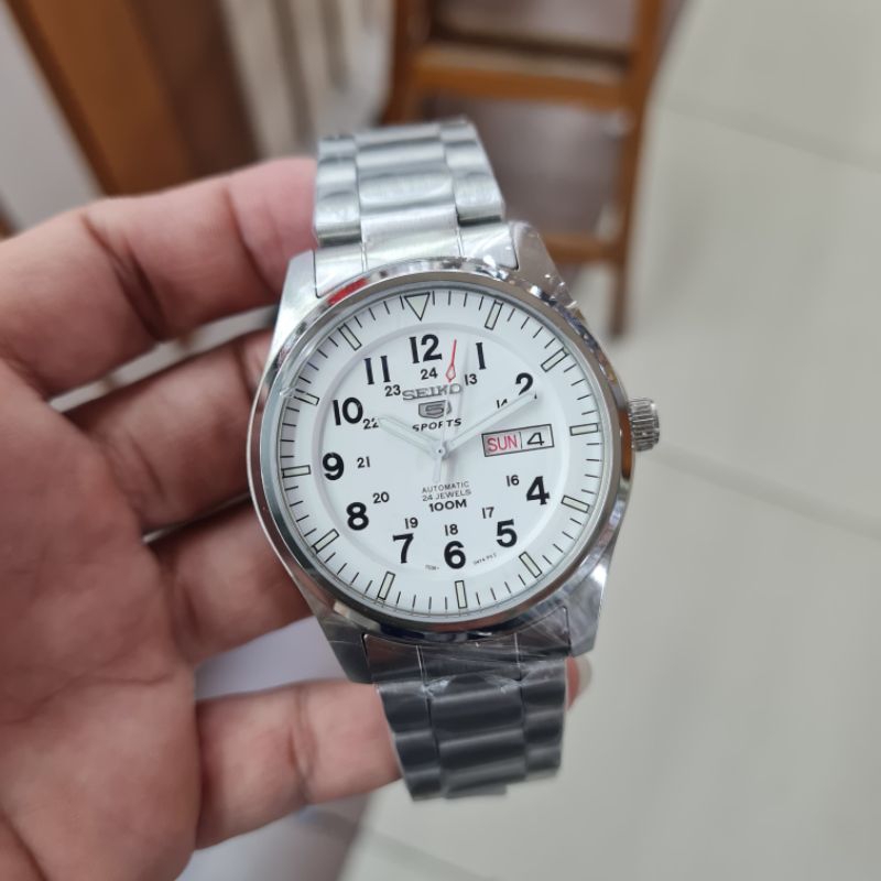 Jam tangan Automatic Japan SEIKO 5 Sports Military Nylon strap Stainless steel doff include box