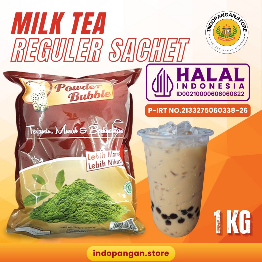 

Powder Rasa Milk Tea 1 Kg (MIX GULA) Kemasan Sachet - Bubuk Minuman Rasa Milk Tea 1 Kg